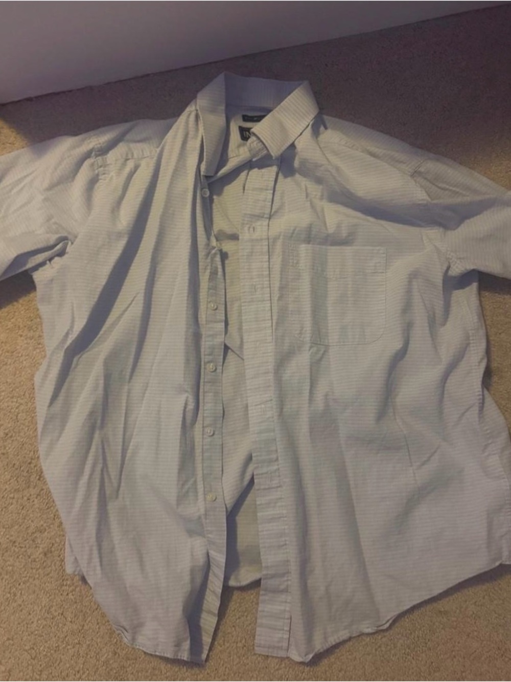 Men's Light Blue Button-Down Dress Shirt